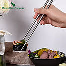 Палички для їжі суші, локшини титанові, багаторазові Boundless Voyage 230 мм, фото 10