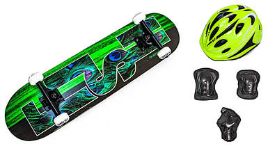 + Шолом + Захист + СкейтБорд дерев'яний від Fish Skateboard