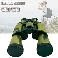 Бинокль туристический Binoculars - Landview 20x50 Хаки, мощный бинокль для охоты, компактный бинокль (NS)