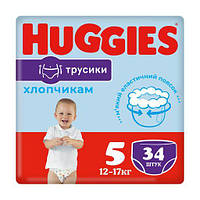 Детские подгузники-трусики Huggies Pants 5 (12-17 кг) 34 шт. BOY