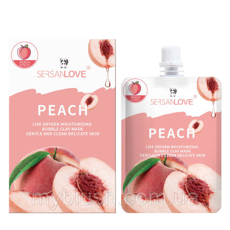 Киснева маска Sersanlove Peach Bubble Mask Cleansing Mud з персиком 100 g