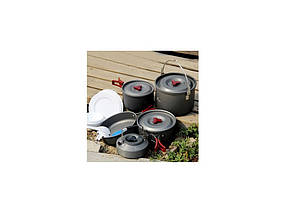 Набір туристичного посуду Cooking Set DS-309 матеріал твердий оксид алюмінію, фото 5