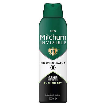 Чоловічий дезодорант-антиперспірант Mitchum Men 48hr Anti-Perspirant No White Marks Pure Energy 200 мл