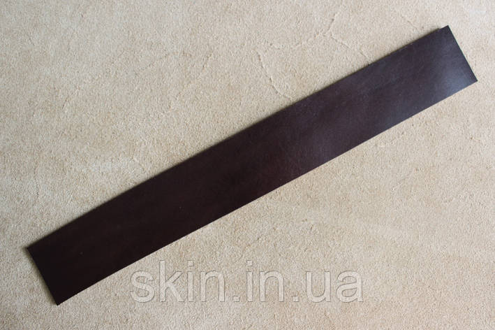 Шкіра для браслетів, запряжників і тренчиків, 25 см*3.9 см*2.5 мм, колір - коричневий, артикул СКТ 1712, фото 2