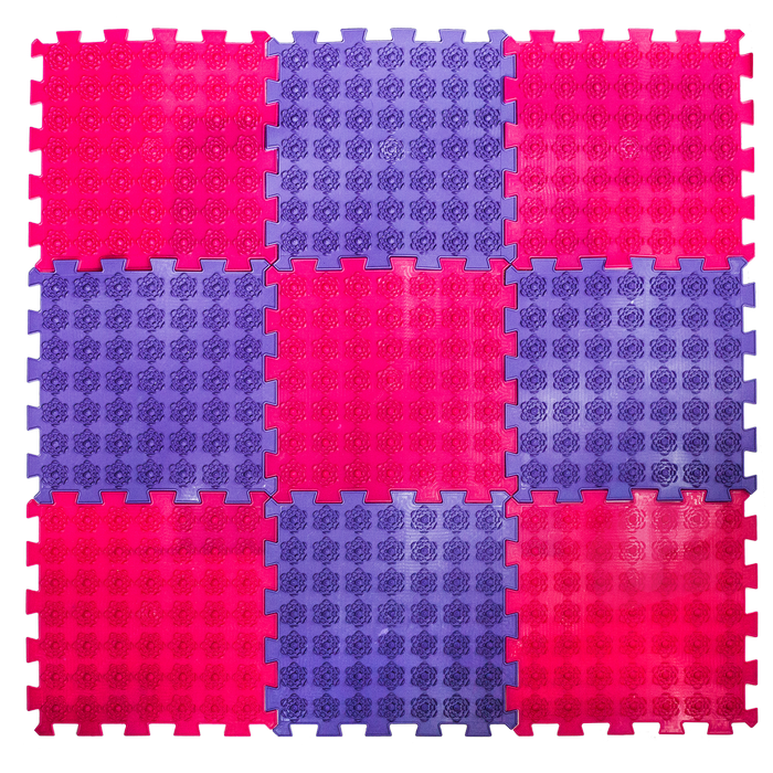 Акупунктурний масажний килимок «Пазли Лотос» Ortek (9 елем.)