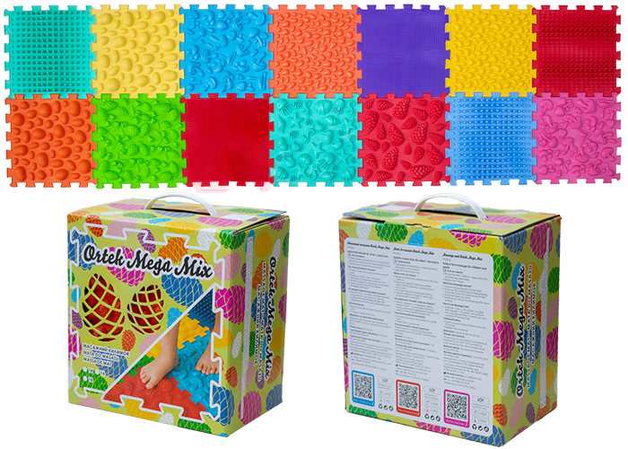 Масажний килимок «Мега Мікс Пазли» Ortek (14 елем.)