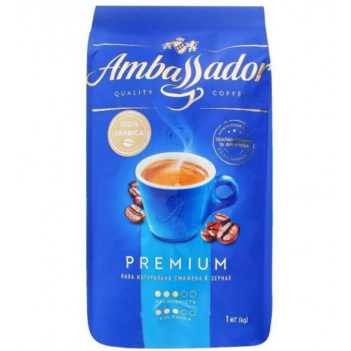 Кава в зернах Ambassador Premium 1кг