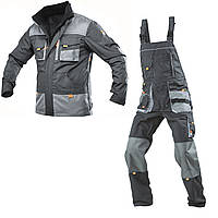 Костюм рабочий утепленный защитный SteelUZ 4S Grey (Куртка+Полукомбинезон) рост 188 см