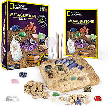 Геологічні розкопки Камені NATIONAL GEOGRAPHIC Mega Gemstone Dig Kit