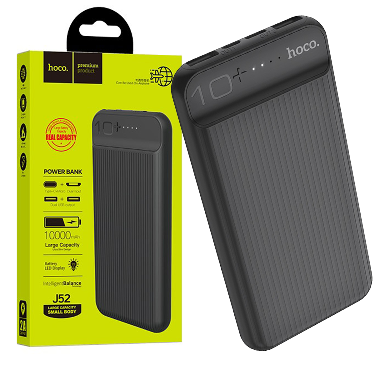 Повербанк Hoco J52 New joy Power Bank 10000 mAh Портативная