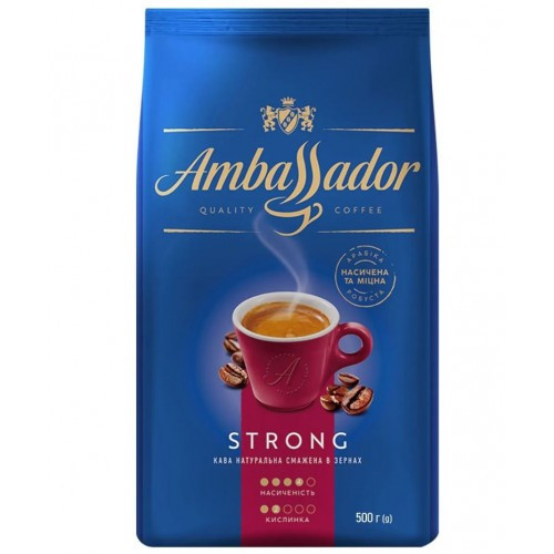 Кава в зернах Ambassador Strong 500 г