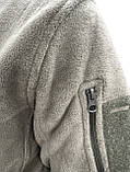 Тактична зимова флісова кофта кольору хакі з місцем для шевронів, фото 8