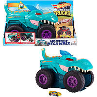 Увеличенная машинка Хот вилс монстр трак Хищный Мега Рекс Hot Wheels Monster Trucks Mattel GYL13