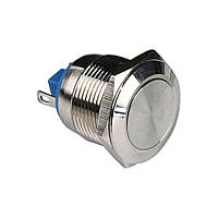 Кнопка металева ENERGIO 19мм плоска під болт без фіксації IP67 NO (TY19B-P10F)