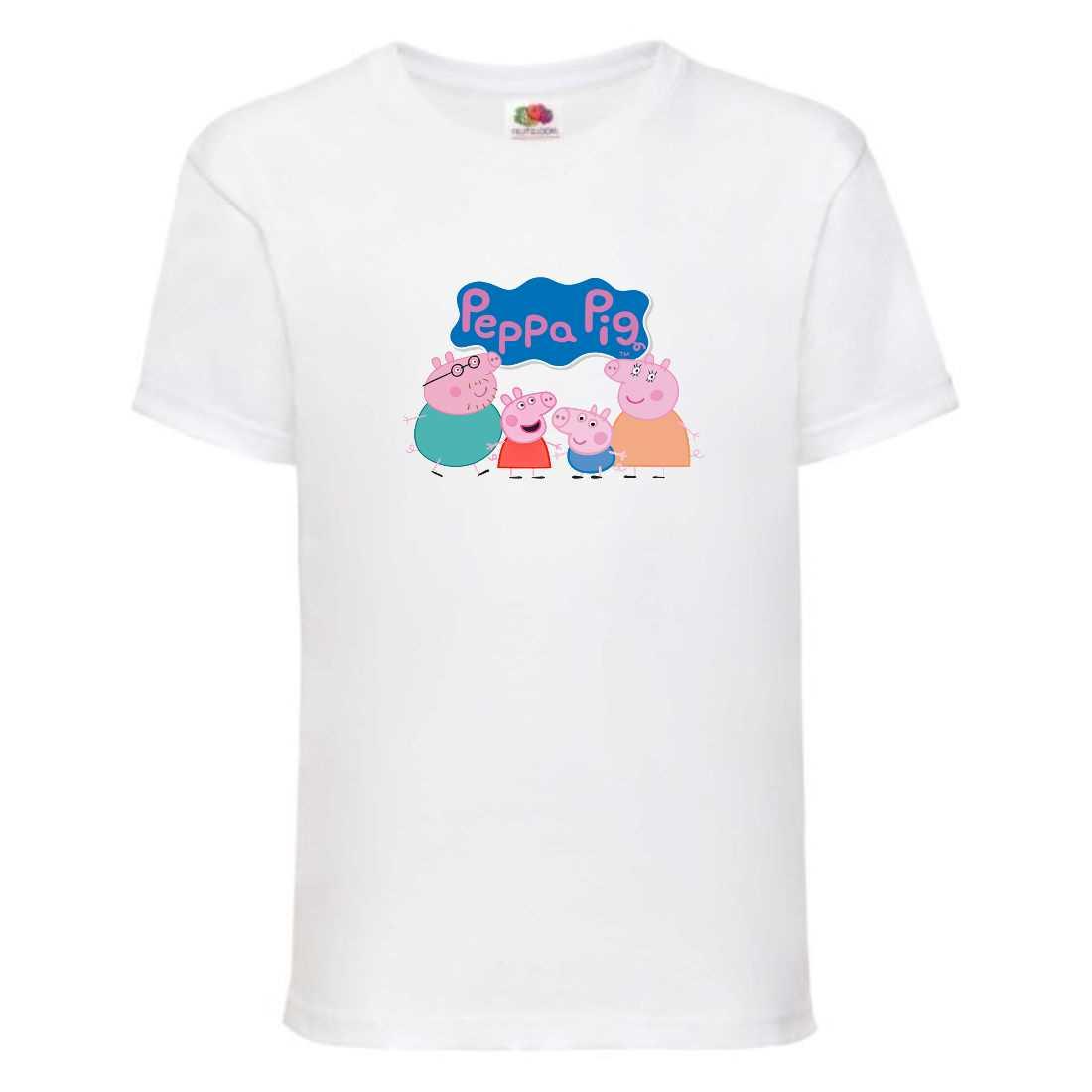 Футболка Свінка Пеппа 006 (PIG-006 w wh) біла 104-11628-140-152-164 розмір