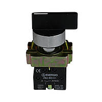 Перемикач секторний ENERGIO XB2-BJ33 1-0-2 з фіксацією довга ручка 2NO