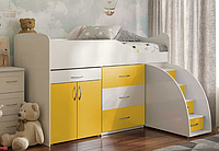 Кровать - комната Bed Room 5 + Стол Желтый