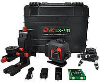 Лазерний рівень нівелір LSP LX-4D Pro Max Osram лазерний нівелір із зеленим променем лазерний будівельник