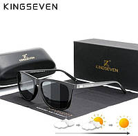 Фотохромные солнцезащитные очки в классической оправе с поляризованными линзами NF7557 KINGSEVEN DESIGN Серый