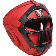 Боксерський шолом тренувальний RDX Guard Red, фото 2