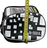 Сумка на раму під смартфон із боковинками 6,0-6,5 BAO-003 біла, фото 3