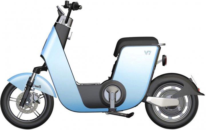 Електроскутер V7 (600W) 48V20AH lithium блакитний YADEA V7BLUE (Китай), фото 1