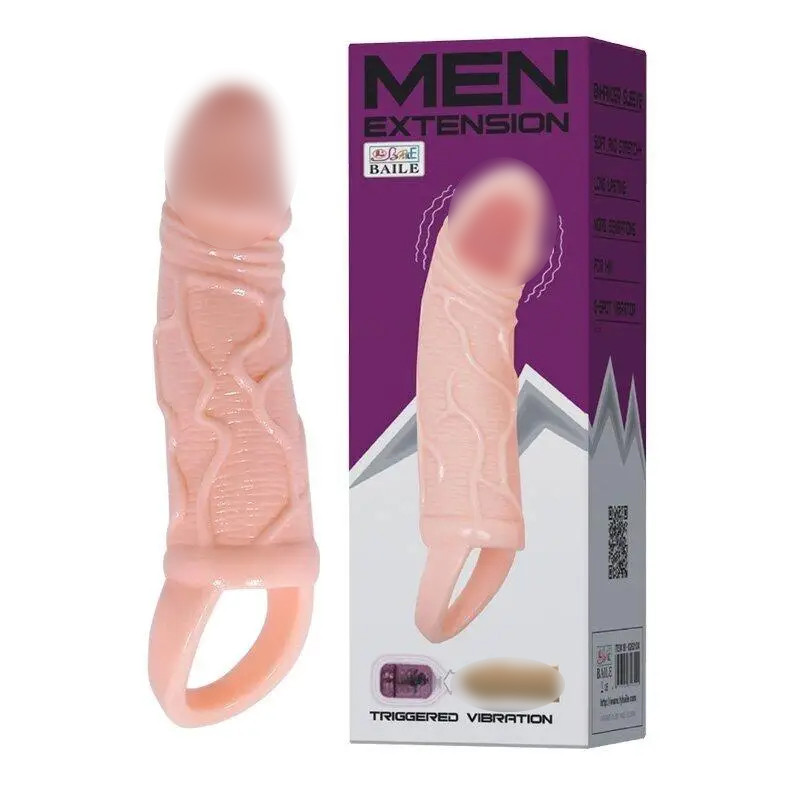 Насадка-презерватив з вібрацією "Men extension" BI-026210A