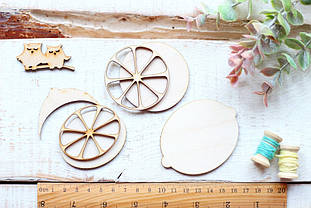 Шаблон дерев'яний "Лимон" набір 6шт.