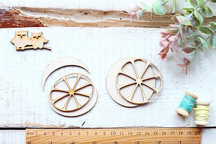 Шаблон дерев'яний "Апельсин" набір 5шт.