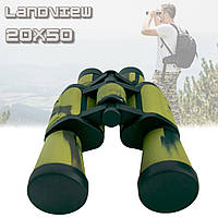Бинокль туристический Binoculars - Landview 20x50 Хаки, мощный бинокль для охоты, компактный бинокль (ТОП)