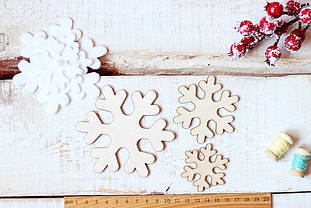 Шаблон дерев'яний "Сніжинка" набір 3шт.