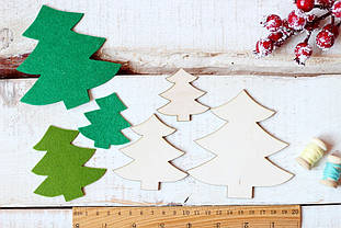 Шаблон дерев'яний "Ялинка" набір 3шт.