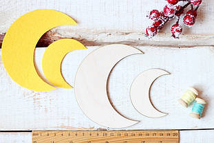 Шаблон дерев'яний "Місяць" набір 2шт.