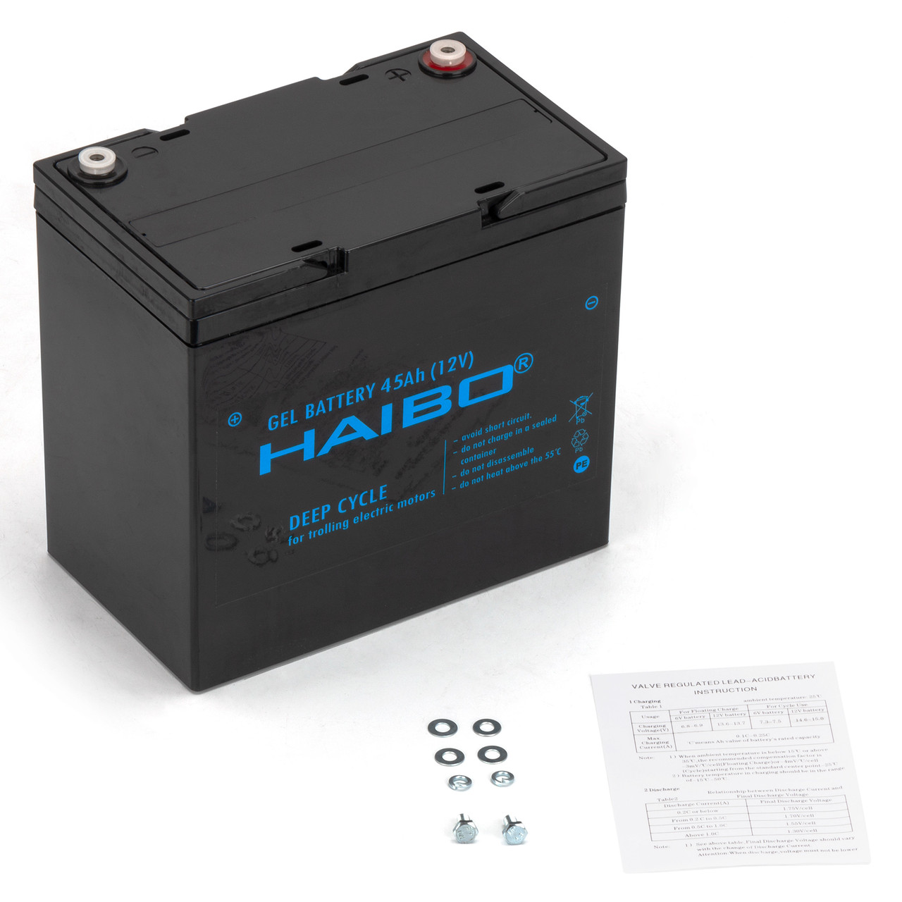 Гелевий акумулятор Haibo 45 Ah 12V 13,3 кг