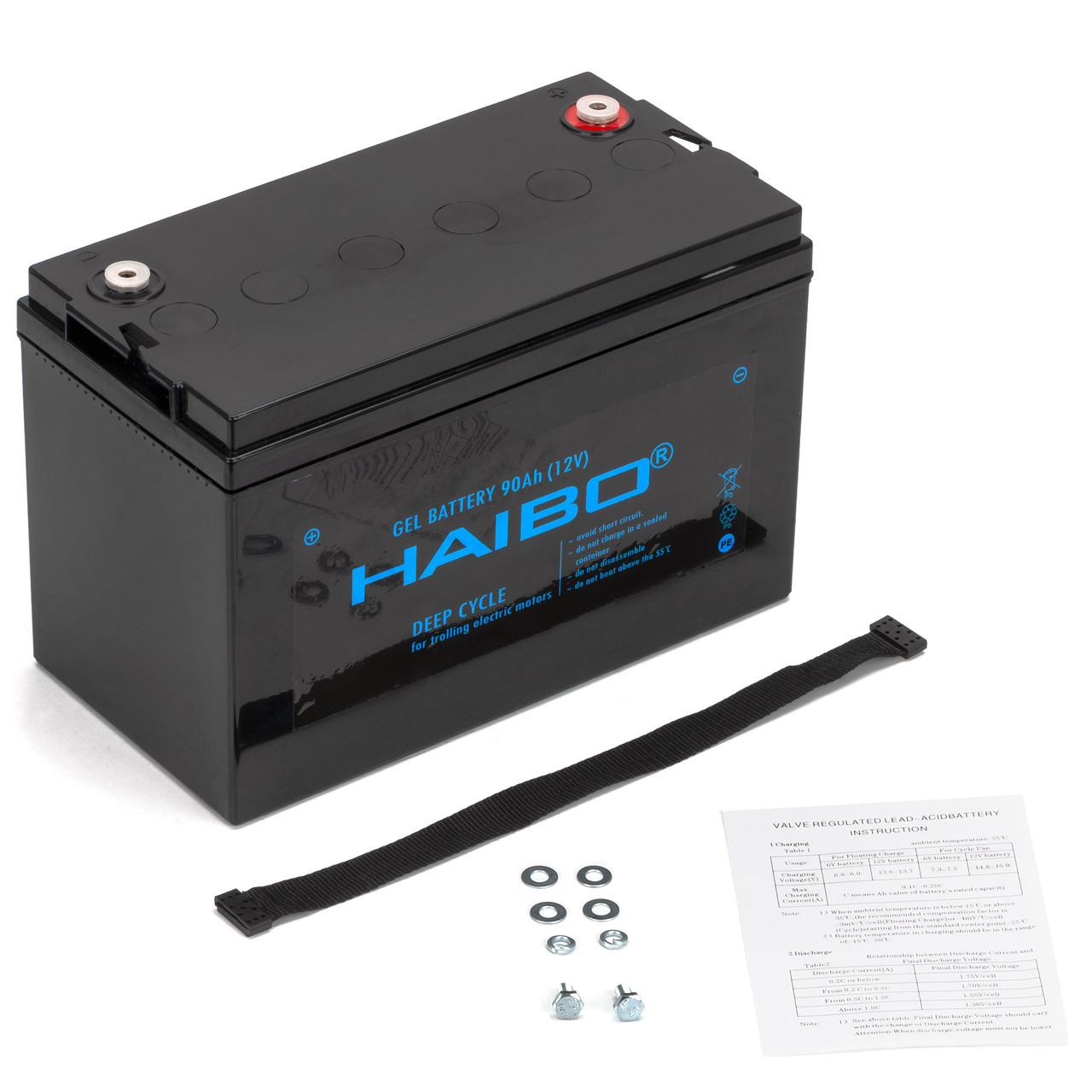 Гелевий акумулятор Haibo 90 Ah 12 V 24 кг