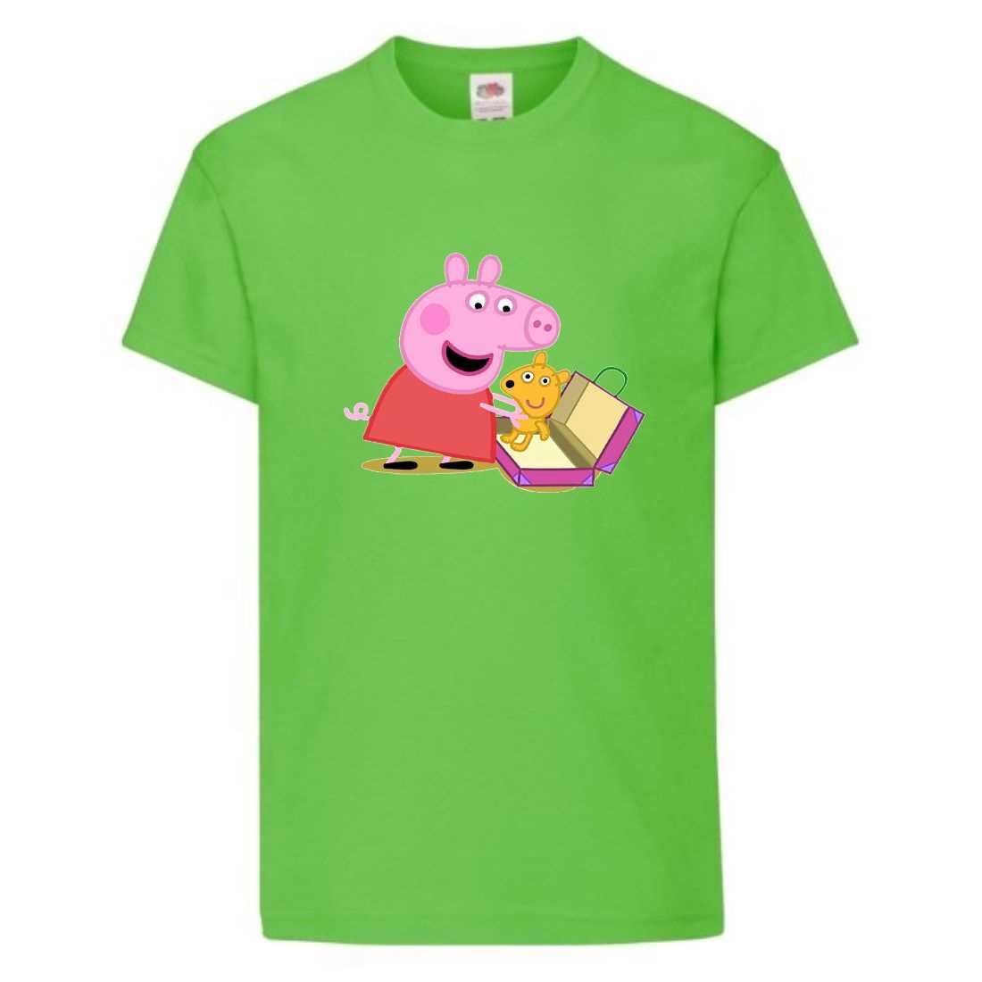 Футболка Свінка Пеппа 003 (PIG-003 lgrn) салатова 104-116-128-140-152-164 розмір, фото 1