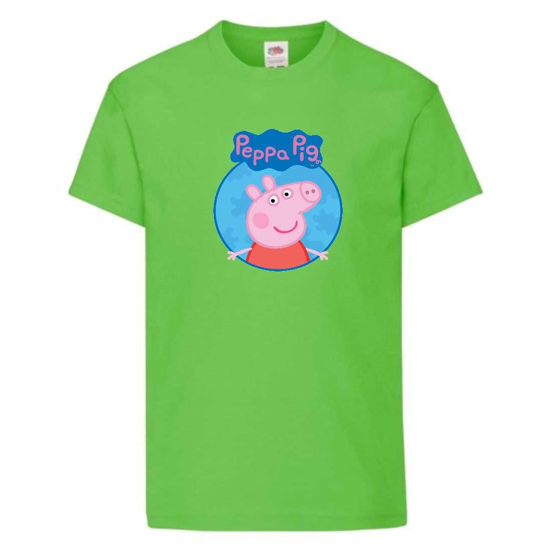 Футболка Свінка Пеппа 009 (PIG-009 lgrn) салатова 104-116-128-140-152-164 розмір, фото 1