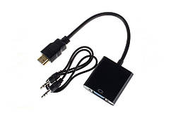 Перехідник-конвертер HDMI на VGA + audio вихід