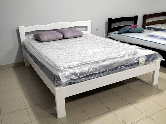 Ліжко з масиву вільхи Брітні RoomerIN, колір білий 1600*2000, фото 2