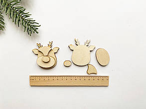 Шаблон дерев'яний "Олень" набір 5шт.