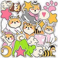 Набор виниловых наклеек (стикеров) от Lex Altern (Шиба Ину, каваи, милые щенки, аниме, кигуруми, забавные