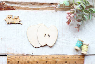 Шаблон дерев'яний "Яблуко" набір 2шт.