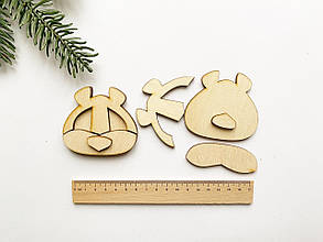 Шаблон дерев'яний "Тигр" набір 4шт.