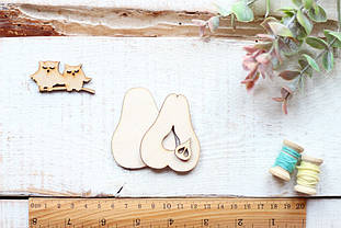 Шаблон дерев'яний "Груша" набір 3шт.