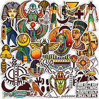 Набор виниловых наклеек (стикеров) от Lex Altern (Египетская тайна, египетские боги,  Анубис, Нефертити,