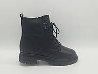 Шкіряні зимові черевики. Велика повнота. Маленькі розміри (34, 35).