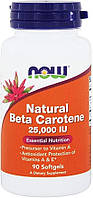 Натуральний бета-каротин (Natural Beta Carotene) 7500 мкг (25 000 МЕ) NOW Foods 90 капсул