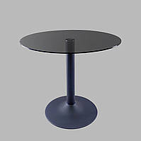 Скляний кавовий стіл Commus Solo 400 O gray-black-blm60, фото 1