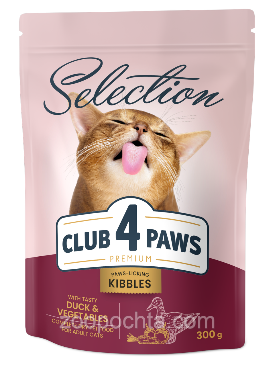 Сухий корм Club 4 Paws Premium Клуб 4 лапи для котів та кішок із качкою та овочами, 0,3 кг