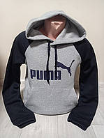 Худі утеплене для хлопчика Puma 14-18 років Худі з капюшоном Кофта на підлітка з капюшоном Турецька кофта